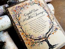 Fall Wedding Invitation Rustic Wedding Invitations Woodland Wedding Invitations Hand Pai Fall Wedding Invitations Trendy Wedding Invitations Rustic Invitations