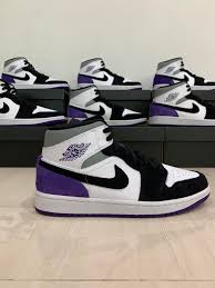 Air Jordan 1 Mid Se Varsity Purple Men S Fashion Footwear Sneakers On Carousell