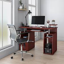 Kids' hampers & closet storage. Techni Mobili Complete Computer Workstation Desk With Storage Mahogany Walmart Com Walmart Com