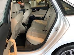 Rear Passenger Seats In Tan Leather On The 2018 Audi A4 Located At Audi Of Bridgewater Nj Small Luxury Cars Audi Dealership New Trucks
