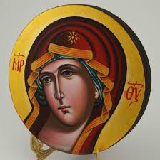 Virgin Mary Round Icon