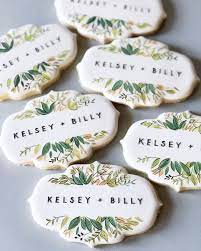 The Cutest Pre Wedding Gift Ideas For Brides And Bridesmaids Ruffled Cookie Wedding Favors Anniversary Cookies Wedding Cookies