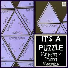 Students Practice Multiplying And Dividing Monomials With This Puzzle Great For Di Dividing Monomials Education Elementary Math Education Quotes For Teachers