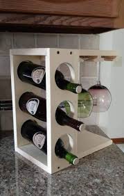 Wine Rack With Stemware Holder Countertop Model Wood Pine Or Dark Stain Espresso Wooden Wine Rack Stemware Holder Wine Rack
