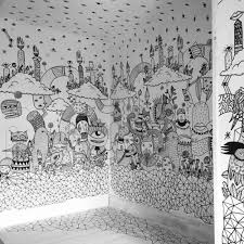 Bedroom Black And White Graffiti Wall Art Little Madi Mural Wall Art Mural Art Wall Drawing