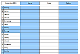 Unsere kalorientabellen zum ausdrucken können für die im kasten. Familienkalender Mit 3 Spalten Ausdrucken
