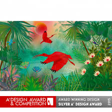 I wanted a strong complementary colour contrast in my piece, what would be better than a vibrant red bird against the bright green rainforest. Scarlet Ibis Visual Art