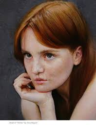 watercolor painting of a still life featuring a dark ceramic pot and two  fruits