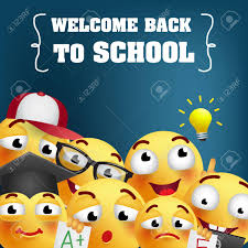 Check spelling or type a new query. Welcome Back To School Lettering With Funny Emojies Offer Or Royalty Free Cliparts Vectors And Stock Illustration Image 112323127