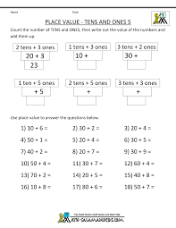 Math Place Value Worksheets 2 Digit Numbers Math Worksheets Place Value Worksheets Math Place Value