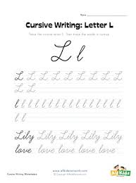 Whether you are writing to a colleague, mentor or employer, a letter of appreciation is the perfect way to express gratitude and lift someone else's mood. Cursive Writing Worksheet Letter L All Kids Network