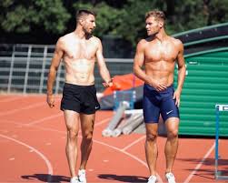 male] athlete porn — hottrackathletes: Andy Pozzi and Kevin Mayer