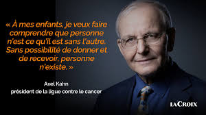 Le professeur axel kahn a pris la décision de se mettre prochainement en retrait de ses fonctions de président de la ligue contre le cancer. Ghau Kspk1h12m