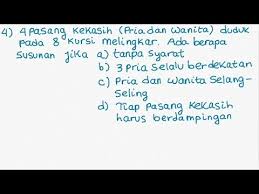 M501 Peluang Permutasi Contoh Soal 1 Youtube