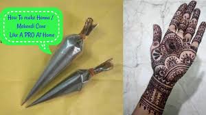 Diy Easy Henna Mehendi Cone At Home For Beginners Its Makeover Tym Youtube