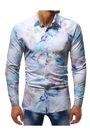 Great news!!!you're in the right place for floral pattern shirt. Stylish Floral Pattern Long Sleeve Lapel Collar Casual Button Up Slim Fit White Shirt For Men Beautifulhalo Com