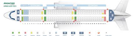 Seat Map And Seating Chart Frontier Airlines Airbus A321 200 321 Airbus Fleet Boeing