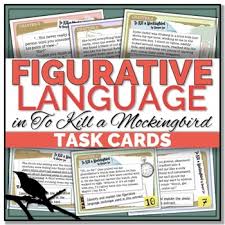 To Kill A Mockingbird Figurative Language Task Cards Figurative Language Task Cards Figurative Language Teaching Figurative Language