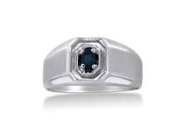 Mens Sapphire Ring | 1/4ct Oval Created Sapphire Men's Ring ...