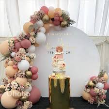 I could see a garland like this at a. Bridal Shower Balloons Shabby Chic Decor Blush And Burgundy Dusty Rose Balloons Fall Bridal Shower Decorations Wedding Balloons Paper Party Supplies Party Decor