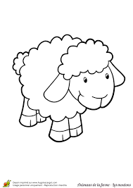 Coloriage animaux de la ferme bebe mouton sur Hugolescargot.com