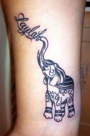 My Elephant Tattoo W My Daughters Name Tattoos Mom Tattoos Elephant Tattoo