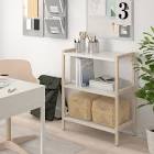 EKENABBEN Open shelf unit, aspen/white, 27 1/2x13 3/8x33 7/8 