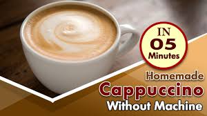 Homemade Cappuccino Without Machine Cappuccino Recipe Food Videos Cappuccino Recipe Food