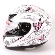 Matte White Pink Butterfly Full Face Motorcycle Helmet Dot Medium Motorcycle Helmets Motorcycle Riding Gear Helmet