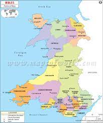 Several of wales' top attractions are concentrated in this small area, including conwy castle, the resort of llandudno, and a large part of snowdonia national park. Political Map Of Wales