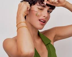 Personalized Bubble up Initial Necklace With Diamond • Silver 925 Gold • •  Customized Initial Jewelry Gift for Mom Her • Valentine's Day