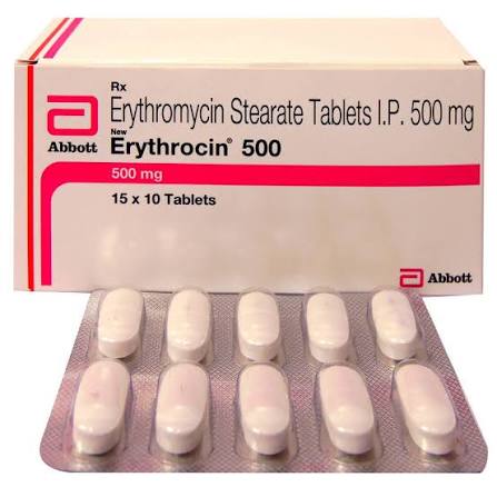 Buy New Erythrocin 500 Tablet online | Uses, Side Effects, Price and substitutes | Apollo Pharmacy
