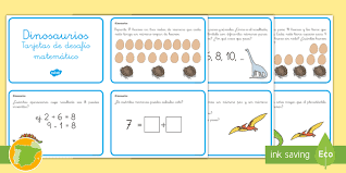 Watch premium and official videos free online. Tarjetas De Desafio Matematico 1Âº Ciclo Los Dinosaurios Tarjetas De