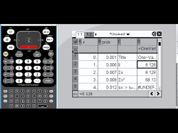 Find Mean And Sd Of Probability Distribution On Ti Nspire Youtube