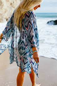 Beach Cover Up Swim Suit Cover Up Bohemian Kimono Multi Color Kimono Long Kimono Boho Kimon Boho Kimono Cardigan Swimsuit Cover Bohemian Festival Clothing