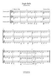 Sheet music for clarinet jingle bells traditional christmas carol music score. Clarinet Sheet Music Jingle Bells Clarinet 1 Pierpont