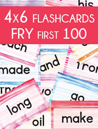 First grade sight words worksheets and printables set first graders' sights high for achieving reading and writing success with these sight words worksheets. 4x6 Flashcards Fry First 100 One Beautiful Home