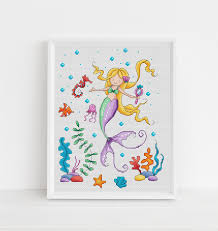 Mermaid Cross Stitch Pattern