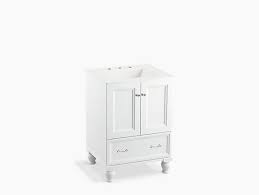 Have you placed cleaning supplies or added toilet paper in your dressing table? K 99514 Lg Damask 24 Inch Vanity With Legs 2 Doors 1 Drawer Kohler Canada