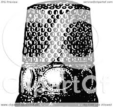 Es fan tot tipus d'arranjaments a tot tipus de roba a preus economics Clipart Vintage Black And White Sewing Thimble 2 Royalty Free Vector Illustration By Prawny Vintage 1115056