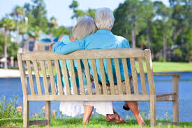 Image result for a old couple going in front of pond