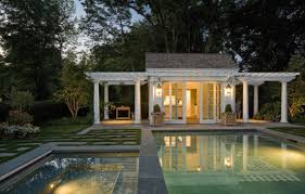 A welcoming pool house by nina liddle design opens up to an outdoor patio. 18 Absolutely Amazing Pool House Designs That Will Fascinate You