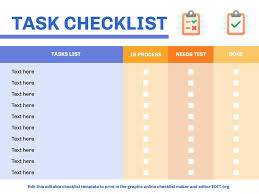 You may fill in the checklist and check them off. Online Editable Checklist Templates