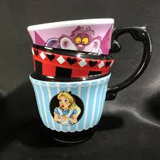 Disney Alice In Wonderland Mug Stacking Tea Cups Cheshire Cat Rabbit Disney Disneymugs 2020