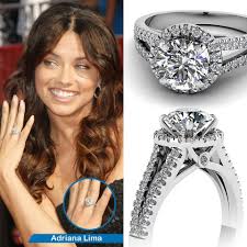 Split Shank Halo Diamond Engagement Ring In 950 Platinum Celebrity Engagement Rings Black Diamond Ring Engagement Round Diamond Engagement Rings