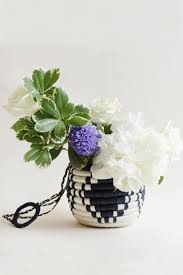 Hanging Flower Pot Navy White Hanging Flower Baskets Hanging Flower Pots Flower Pots
