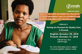 No profiles has been found for your query. Setting The Standard For Quality Care In Rwanda Management Sciences For Health