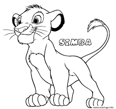 Coloriage le roi lion simba pumbaa et timon à imprimer. Coloriage Le Petit Lion Simba Dessin Roi Lion A Imprimer