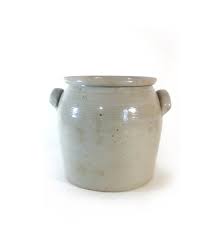 Vintage Gray Earthenware Confit Pot Etsy Pottery Jars Earthenware Glazes For Pottery