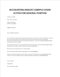 Cover letter examples for accounting jobs. Accounting Analyst Cover Letter